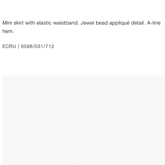 Zara NWT jewel bead mini skirt 9598/031 - Picture 5 of 7